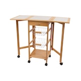 thumbnail of Casa Collection carrello cucina butterfly , in pino e piastrelle in ceramica, dimensioni 37x40x76 cm, colore bianco
