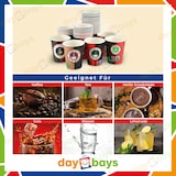 thumbnail of DayBays 1000 Stk. Kaffeebecher 8oz/200ml Ø8cm " Coffee To Go Becher " Pappe mit PE-beschichtet