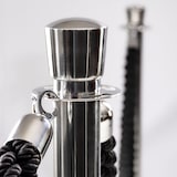 thumbnail of Securit® Set van 2 afzetpalen 'Classic' - Chroom - Platte kop - Complete set voet + basis - 100cm