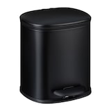 thumbnail of Relaxdays Mülleimer Bad, 5 l, Kosmetikeimer mit Soft-Close, matte Optik, 2 entnehmbare Inneneimer, Treteimer, schwarz