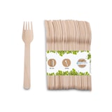 thumbnail of BIOZOYG 500 Stück Einweggabeln 16,5cm Einwegbesteck, Holzgabeln, Partygabeln mit angenehmer Biobeschichtung, umweltfreundlich, kompostierbar