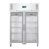 thumbnail of Frigorífico expositor de acero inoxidable, con 2 puertas de vidrio, Gastronorm 2/1, Polar 1200L CW198