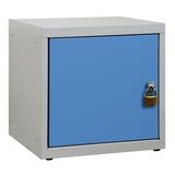 thumbnail of PROREGAL Schließfachwürfel Blocky mit Drehriegelschloss für Vorhängeschloss | HxBxT 40x40x40cm | Lichtgrau/Lichtblau