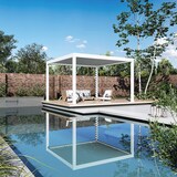 thumbnail of Weide E-Deluxe Plus | elektrische Pergola mit LED | Voll Aluminium | 4 x 4 M | motorisiertes Lamellendach weiß