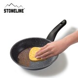 thumbnail of STONELINE Made in Germany 6tlg. Pfannen-Set 24/28cm m. Magnet-Griff, inkl. Wender und Vliespfannenschutz
