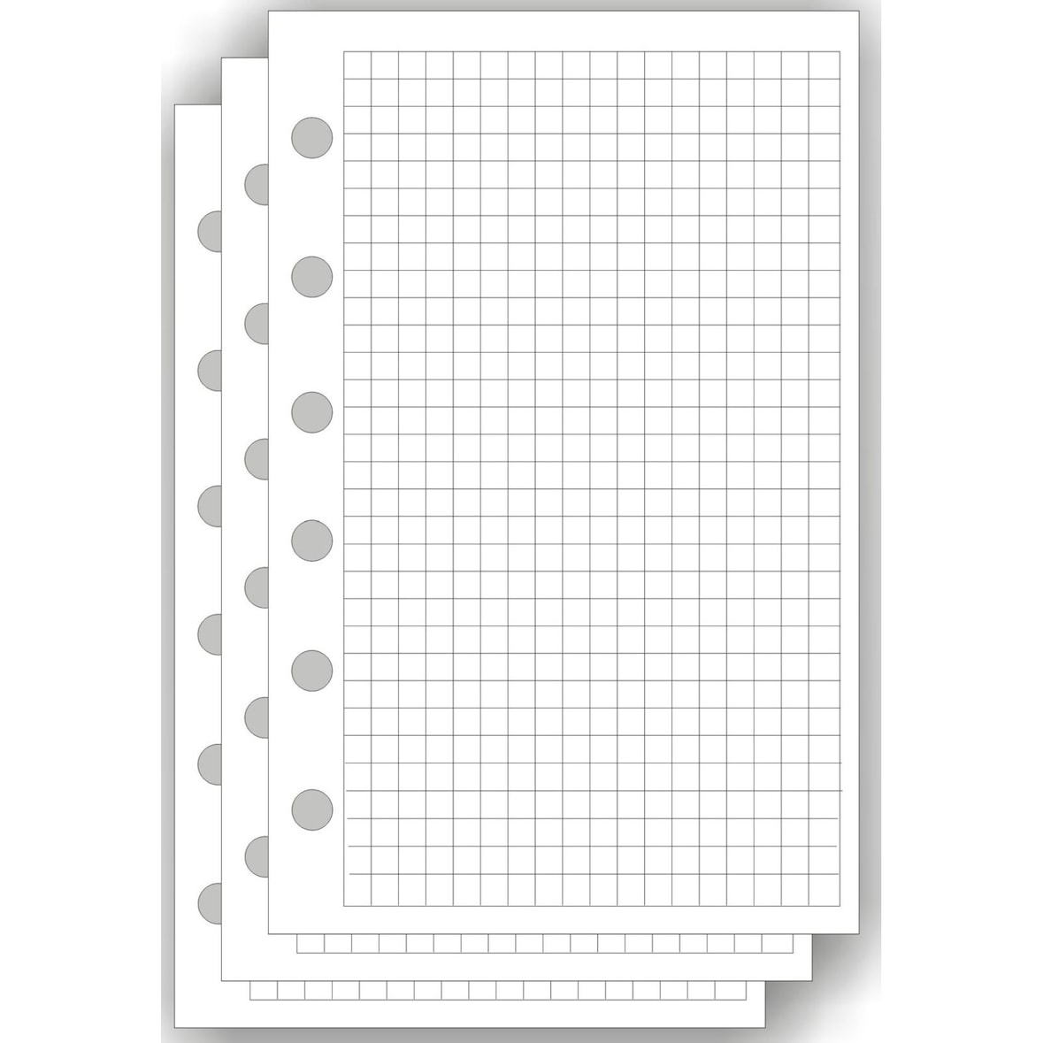Notizeinlage A7 Mini kariert 80x125mm 50 Blatt