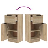 thumbnail of Helloshop26 - Buffet Sideboard Kommode Kleiderschrank Aufbewahrungsmöbel Organizer für Küche Wohnzimmer Lounge 2er-Set Sonoma 30 x 02_0036801