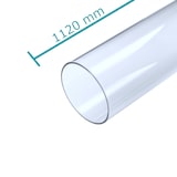 thumbnail of Quartz Glasröhre Glas Tube Heizpilz Pelletfackel Länge 1120 mm Durchmesser 98 mm - hitzebeständig bis zu 1400 Grad