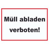 thumbnail of Müll abladen verboten Schild A2 (420x594mm)