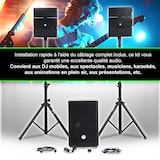 thumbnail of Pack Sono DJ 1000W complet BM SONIC BMS-12-ARRAY-BT Enceintes +SUB 31cm USB/Bluetooth, Câbles, Eclairage LED Bar Salle des fêtes