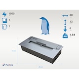 thumbnail of Queimador para lareira a etanol em aço com fibra cerâmica e tampa reguladora de chama 1L