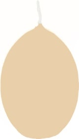 thumbnail of Kerzen Maxi Eikerzen glatt getaucht Champagner, 140 x 100 mm, 6 Stück