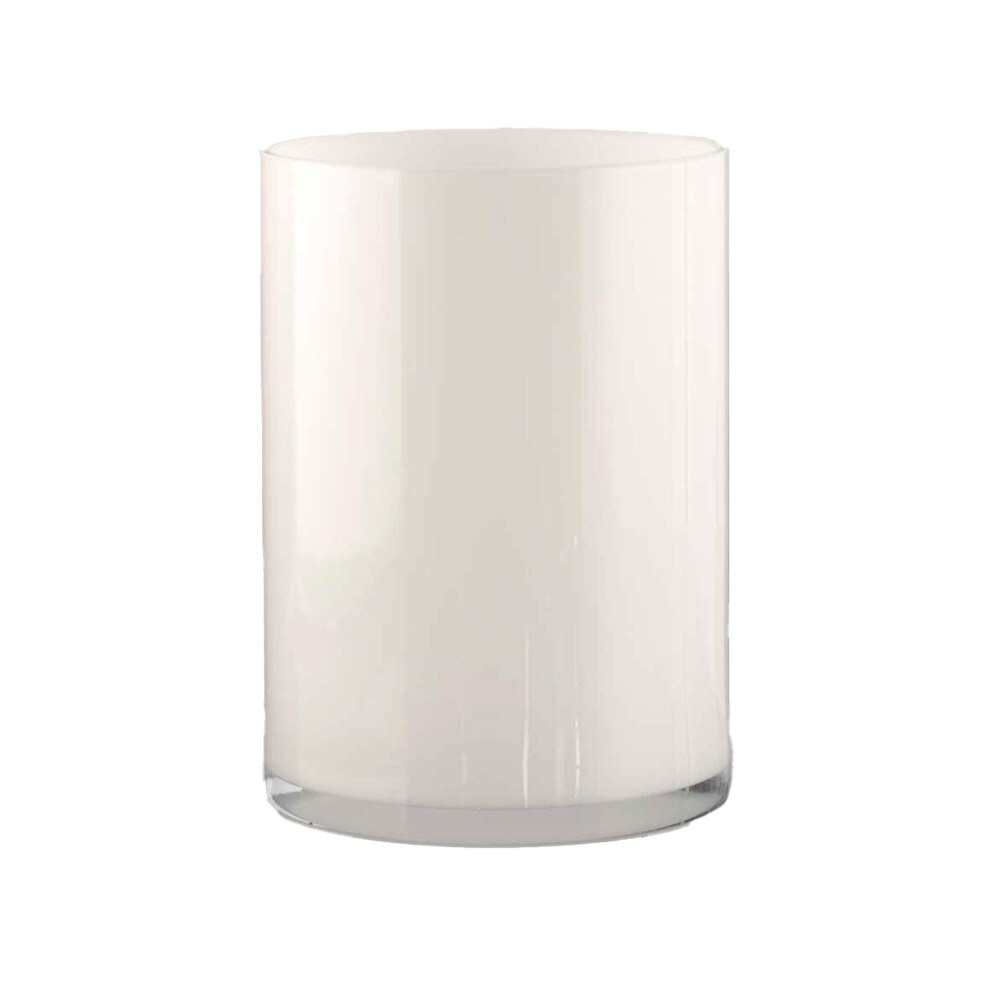 Zylindrische Vase 21 cm weiß - Glas Lou De Castellane 0.01x15 cm