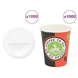 thumbnail of DELUKE® Coffee To Go Pappbecher 1000 Stück Mit Deckel - 240ml Einwegbecher Kaffeebecher To Go Getränkebecher Pappe Becher Einweg Teebecher