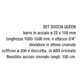 thumbnail of Set colonna doccia telescopica cromo con soffione e doccetta in abs