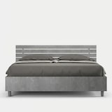 thumbnail of Cama con almacenaje 160x190 con cabecera recta de listones cemento Ankel