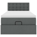 thumbnail of vidaXL Ottoman-Bett mit Matratze & LEDs Dunkelgrau 100x200 cm Stoff