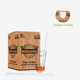 thumbnail of Firstpack CHP19WHW cannuccia in carta bianca imballata singolarmente - 197 mm x 6 mm