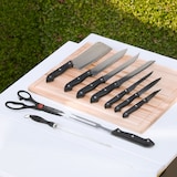 thumbnail of WellHome - 11-delige messenset met acetaathoes en houten plank