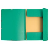thumbnail of Exacompta  Cod. 55303E - Cartella 3 lembi con elastici in cartoncino lustré 355 g/mq - 24x32cm verde - Confezione da  50 pz.