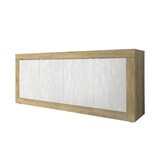 thumbnail of Matelpro - Buffet/bahut moderne 207 cm chêne cadiz/blanc structuré Agathe - Moderne & Design - -  -Types de portes: Battantes