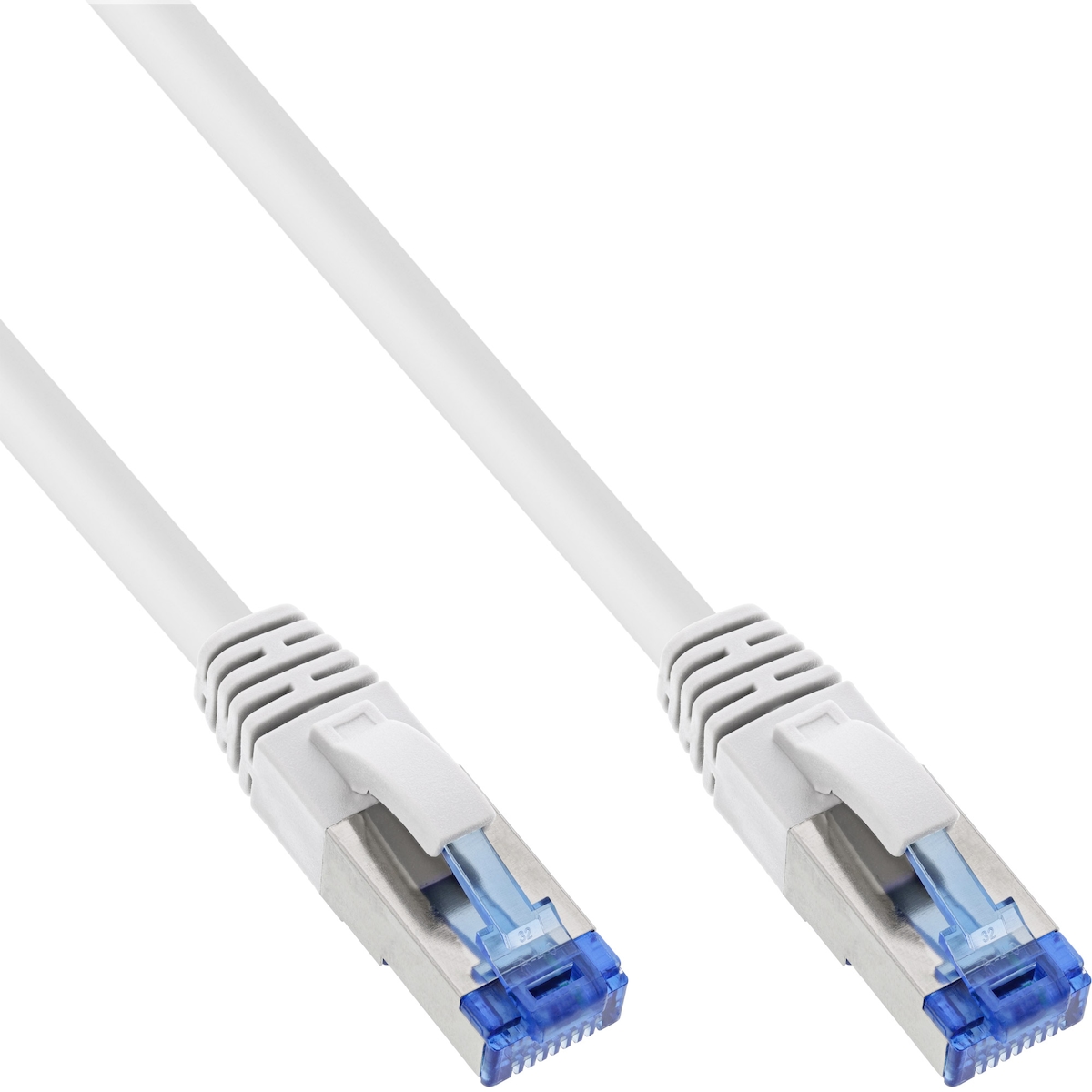 InLine Patchkabel, S/FTP (PiMf), Cat.6A, halogenfrei, weiß, 15m