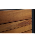 thumbnail of Fioriera HWC-L22, fioriera per aiuole rialzate, 75x81x30cm per esterni in alluminio e legno di acacia certificato MVG, marrone