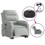 thumbnail of vidaXL Massagesessel mit Aufstehhilfe Elektrisch Hellgrau Samt