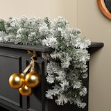 thumbnail of 2.7m Künstliche Tannengirlande 25cm mit Schnee Indoor Kamindeko Fensterdeko Weihnachten Weihnachtsgirlande Winter beschneit Grün Weiß