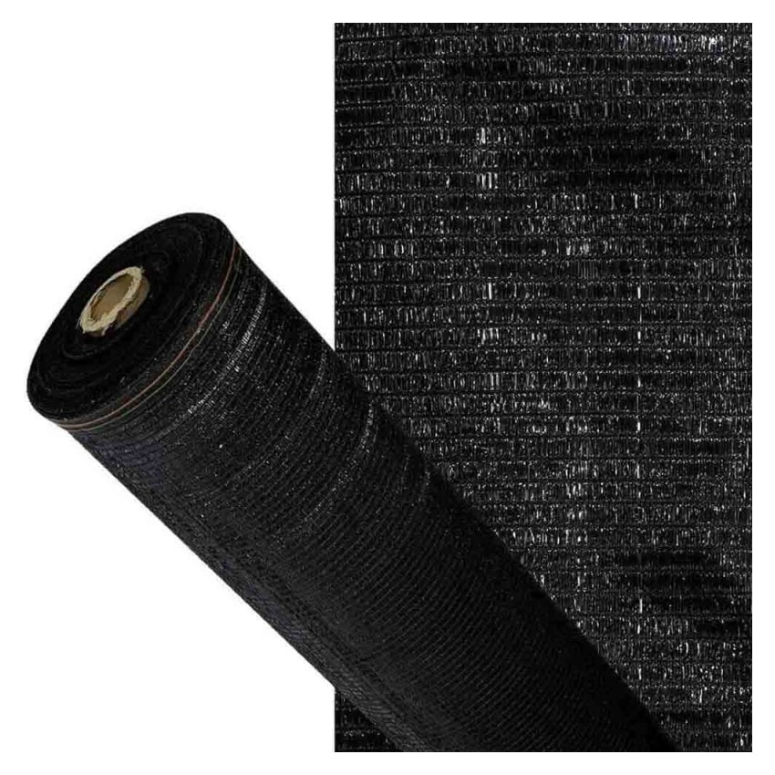 Malla red de plástico para balcones y terrazas negra 2x10m resistente