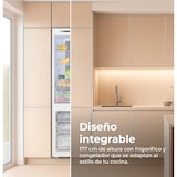 thumbnail of EVVO Frigorífico combi integrable Fi62, 151L  + 67L , cajón Chiller Zone, No Frost, modo ECO y Vacaciones, congelación rápida, silencioso