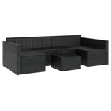 thumbnail of vidaXL 2-tlg. Garten-Lounge-Set mit Kissen Schwarz Poly Rattan