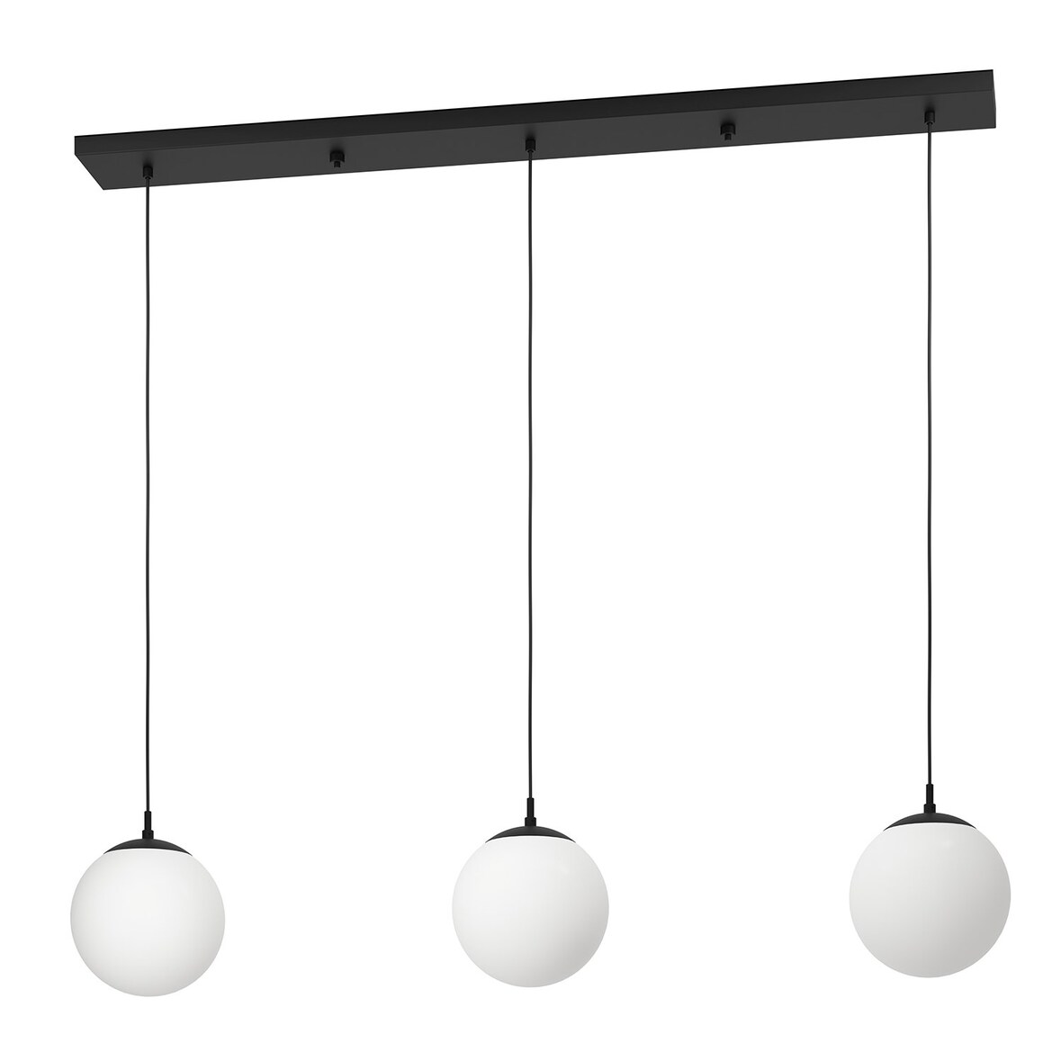 Lámpara Colgante Lineal Eglo Rondo 3 Negro/Blanco 3xE27