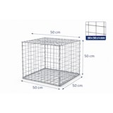 thumbnail of Gavión decorativo metálico galvanizado 50x50x50 cm para jardín exterior 200 kg