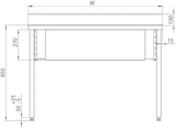 thumbnail of Romux® Fregadero con Seno Profundo de Acero Inoxidable 800x700x850 mm Desmontable | Pica Industrial con patas | Pila Lavadero para Cocina