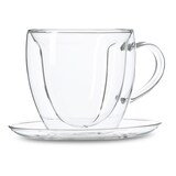 thumbnail of Trinkglas | 350 ml | Doppelwandig | Hochwertiges Borosilikatglas | Unikat Transparent