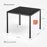 thumbnail of LuminaHaven Pavillon 3x3 m verzinktes Lamellen-Stahldach schützt vor Sonne, Regen und Wind Schwarz