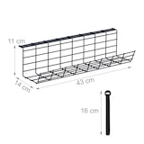 thumbnail of Relaxdays Kabelkanal Schreibtisch, 2er Set, Kabelmanagement, HBT: 11 x 43 x 14 cm, mit Kabelbinder, Kabelhalter, schwarz