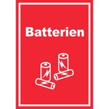 thumbnail of Batterien Mülltrennung Schild Text Symbol AA AAA hochkant A0 (841x1189mm)