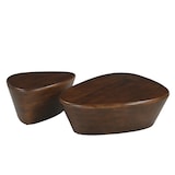 thumbnail of SIT Möbel Couchtisch | dreieckige Tischplatte | Mango massiv, braun | B 107 x T 78 x H 30 cm | 14786-30 | Serie RONDURA