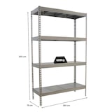 thumbnail of PROREGAL Schwerlastregal METAL BEAST FOUR | HxBxT 200x180x75cm | Fachlast 600kg | Verzinkt | Standregal Metallregal Lagerregal