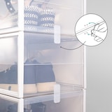 thumbnail of Max Home Pacote com 6 caixas de sapatos transparentes, empilháveis e anti-inclinação ap. lado T.46