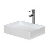 thumbnail of Vasque rectangulaire à poser en céramique blanche 47 x 36 cm ROMY