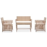 thumbnail of vidaXL 4-tlg. Garten-Lounge-Set mit Auflage Poly Rattan Beige