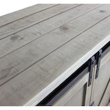 thumbnail of Mobile credenza madia da interno soggiorno in acciaio e legno con 2 ante centrali scorrevoli e 2 ante laterali battenti Linea Industrial