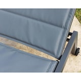 thumbnail of Lettino in alluminio impilabile da giardino con schienale regolabile e seduta in textilene imbottito Marbella -  Gray