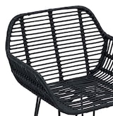 thumbnail of vidaXL Barstuhl 2 pcs Schwarz 55 x 52 x 92 cm Rattan und Eisen