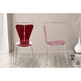 thumbnail of Lot de 4 chaises empilables Calisto Rouge