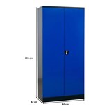 thumbnail of PROREGAL Stahlschrank BEE mit 10 verzinkten Fachböden | HxBxT 195x92x42cm | Anthrazit-Blau | Werkstattschrank Werkzeugschrank Aktenschrank