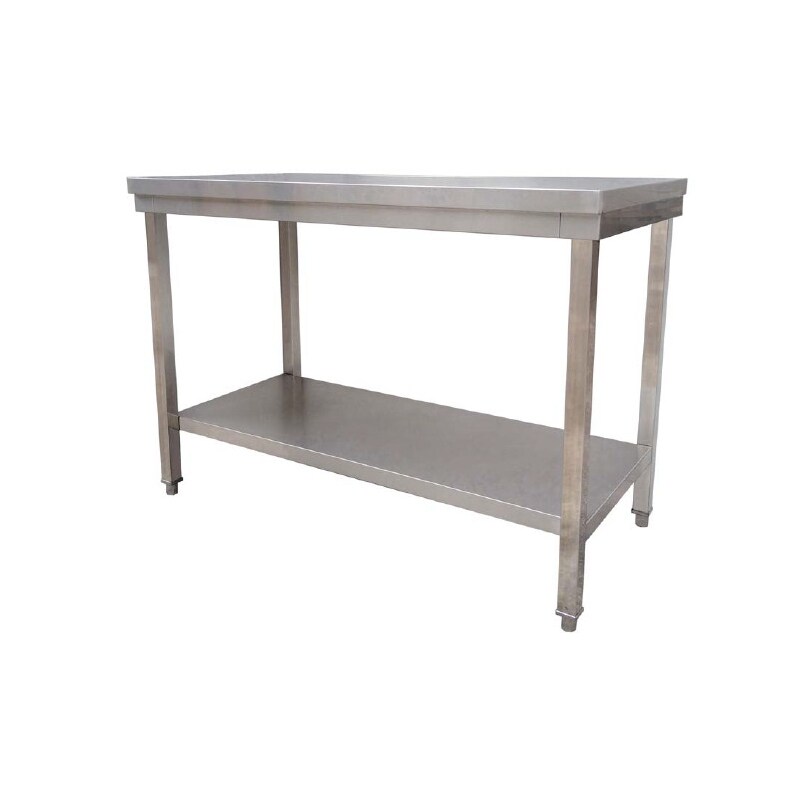 Mesa central con entrepaño 2000x600x850 serie ECO